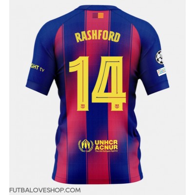 Dres Barcelona Marcus Rashford #14 Domáci 2025-26 Krátky Rukáv Dres Barcelona Marcus Rashford #14 Domáci 2025-26 Krátky Rukáv